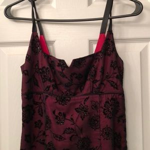 Beautiful burgundy and black dress